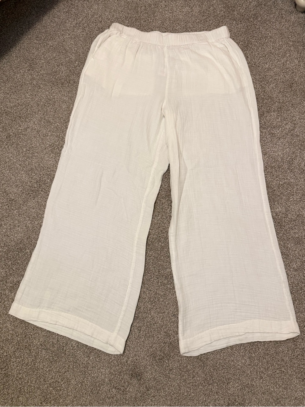 Loft Beach White Gauze Pants NWT Size XL